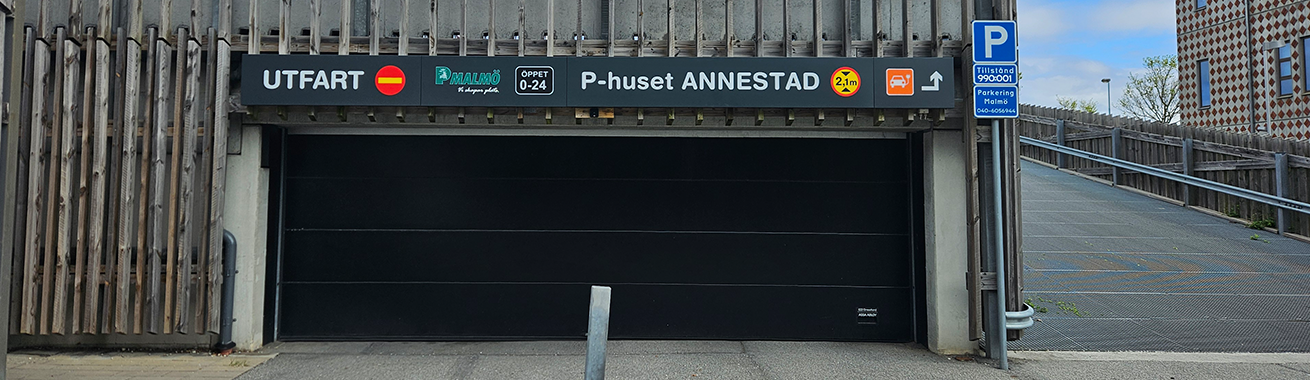 Infarten till P-huset Annestad
